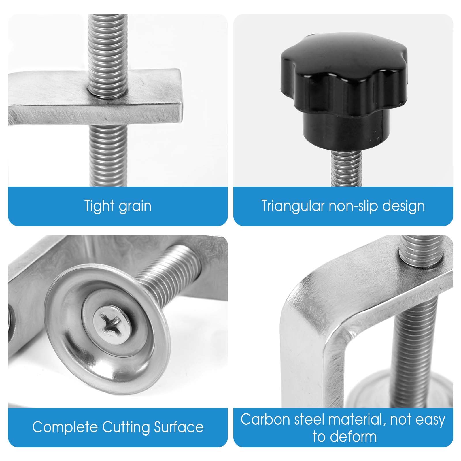 4 Pièces Serre-Joints de 10 à 60 mm Pince en C en Acier Inoxydable Réglable Pince de Fixation Table Soudage