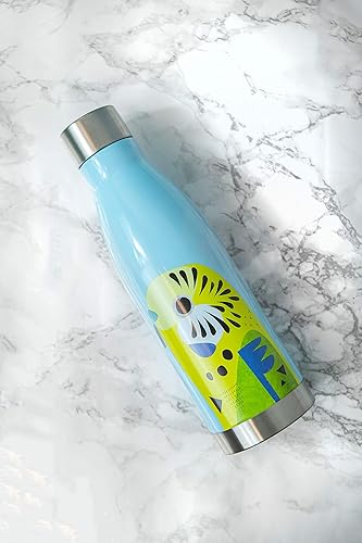 Miniatura 8 de Maxwell & Williams JR0010 Pete Cromer - Botella de agua aislada con diseño de budgerigar, acero inoxidable sin BPA, 16.9 fl oz