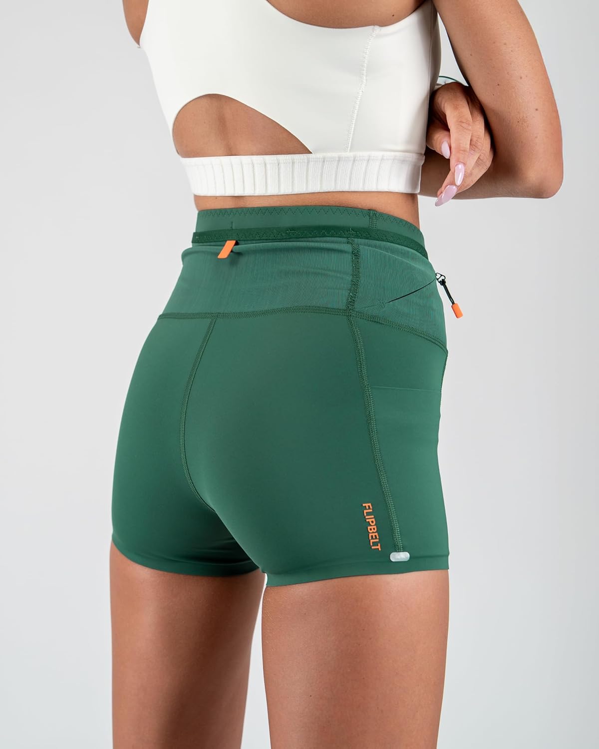 FlipBelt Women’s Air Compression Shorts – Lightweight, Moisture-Wicking with Built-in Phone Pocket – USA Small Business - Image 2