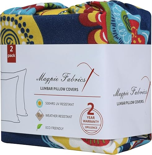 Miniatura 6 de Paquete de 2 fundas para cojín lumbar de exteriores e interiores de 12 x 20 pulgadas, impermeables, rectangulares, decorativas, de Navidad, para el