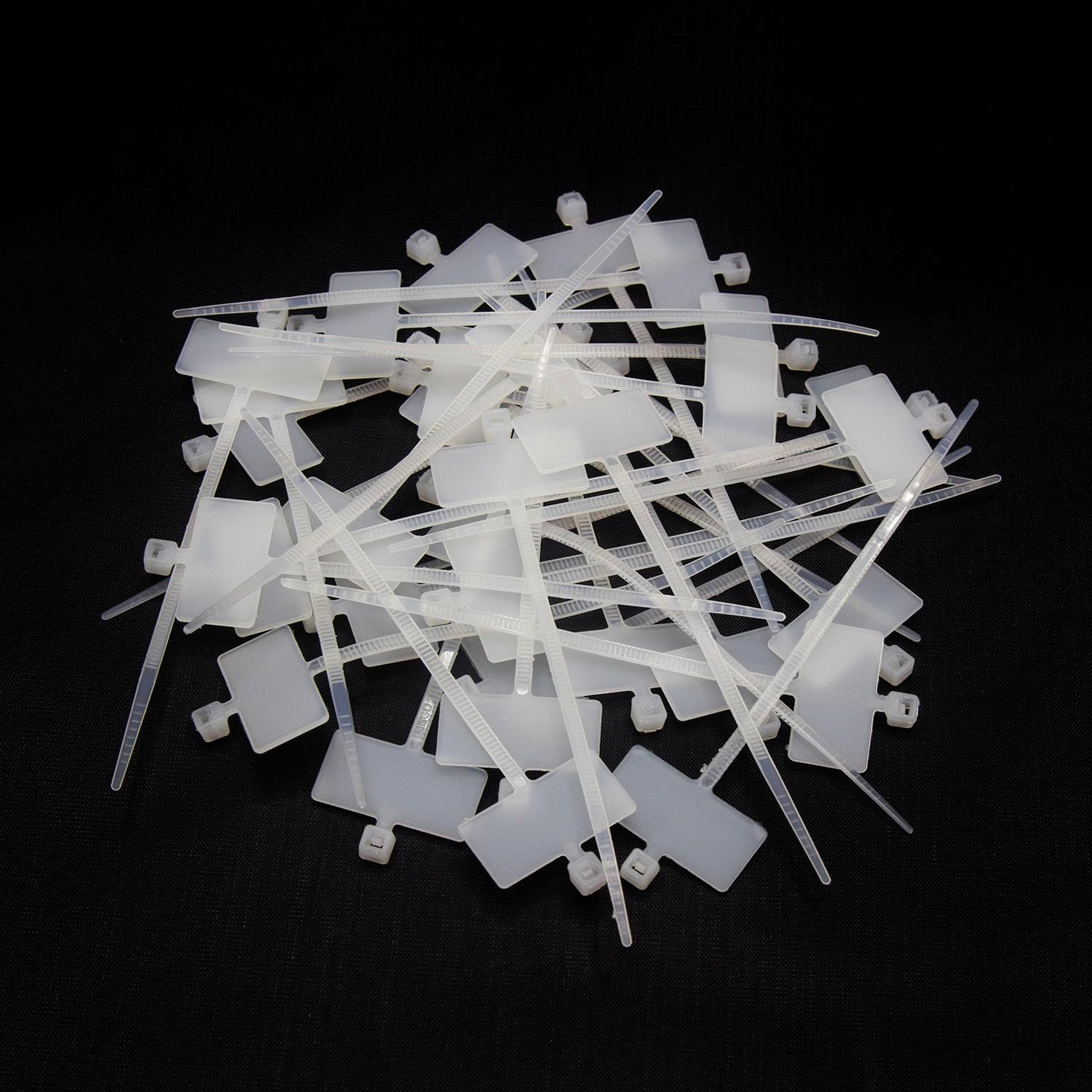 Plastic Cable Tie With Inner Label 200 Pcs Write on Tags Wire Zip Ties Cable Mark Tags 3 x 100 mm Nylon Power Marking Label Binding Strap