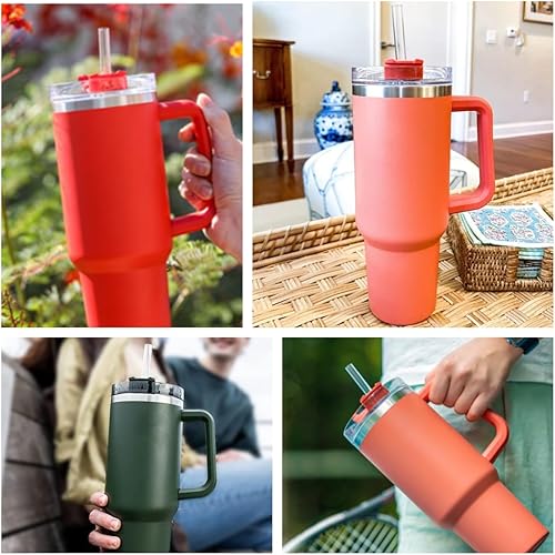 Miniatura 3 de Pajitas para vaso Stanley de 40 onzas, popote de repuesto compatible con popotes Stanley, 6 popotes reutilizables con 1 cepillo de limpieza, Tritan,