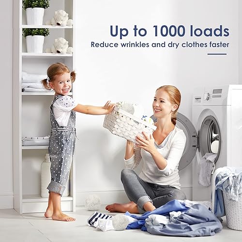 Miniatura 7 de Bolas de secado de lana hechas a mano, paquete de 3 XL, bolas de secado de ropa orgánicas, 100% lana de Nueva Zelanda, suavizante de tela natural,