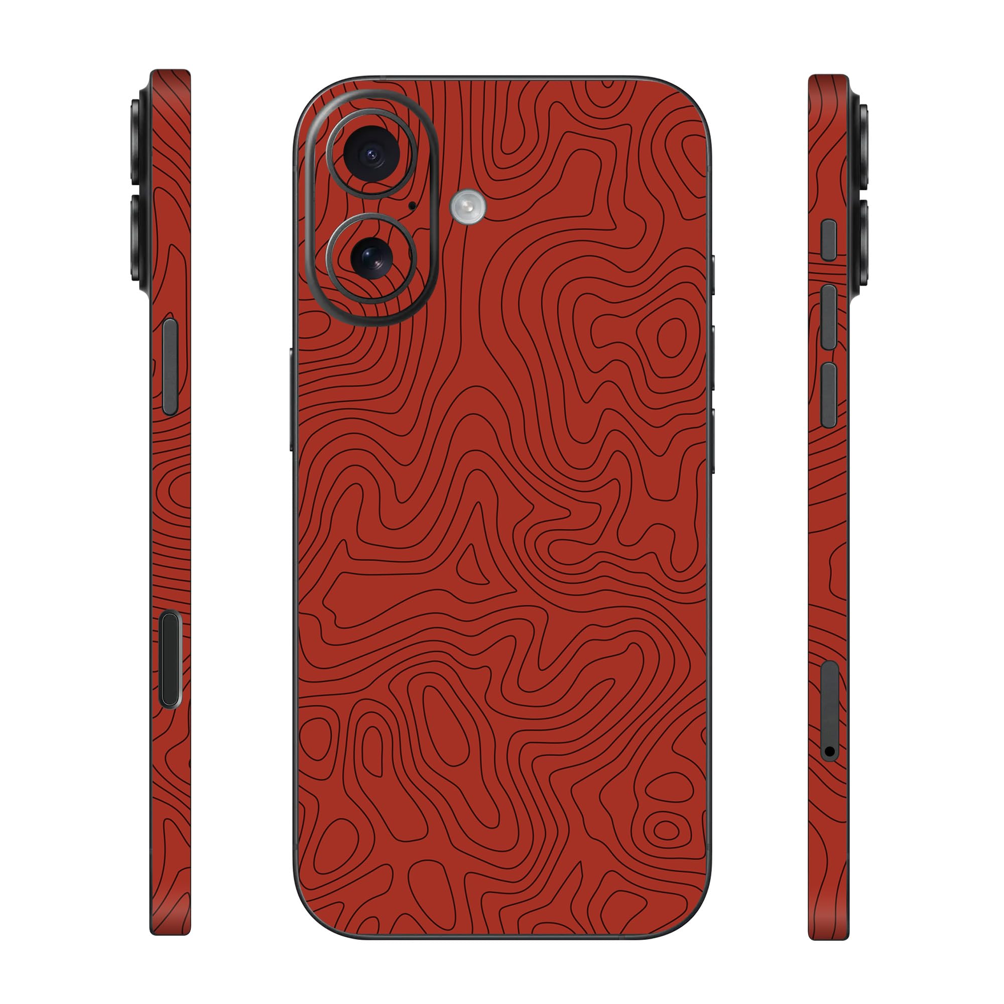 Capes India Mobile Phone Skins Compatible with Apple iPhone 16 | Not a Cover/Case | Protective Film Vinyl Sticker (Lava, Full Body Skin)