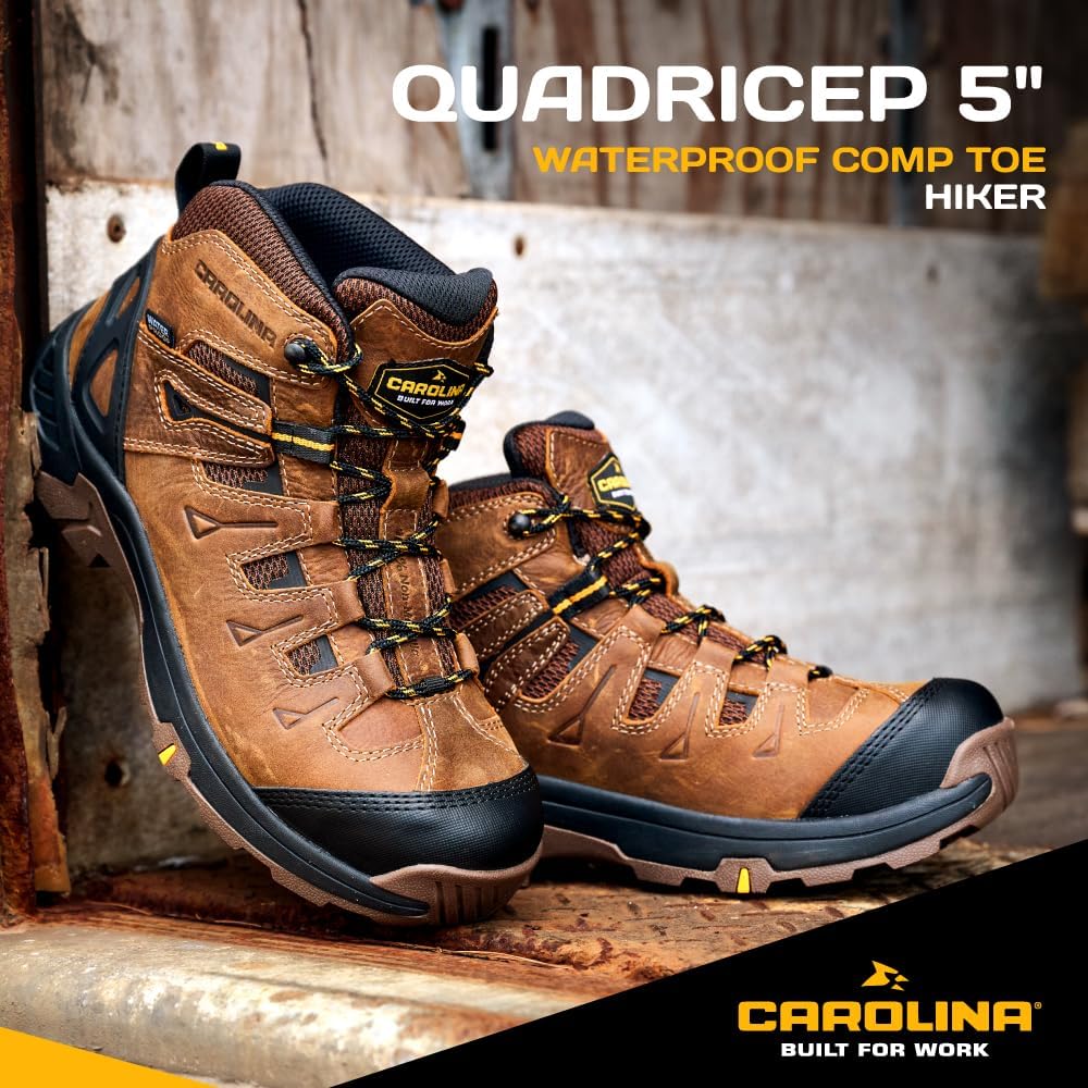 Carolina Quadricep 5" Composite Waterproof Work Boot - Rugged Men's Footwear for Tough Jobs, Slip-Resistant Soles, Durable