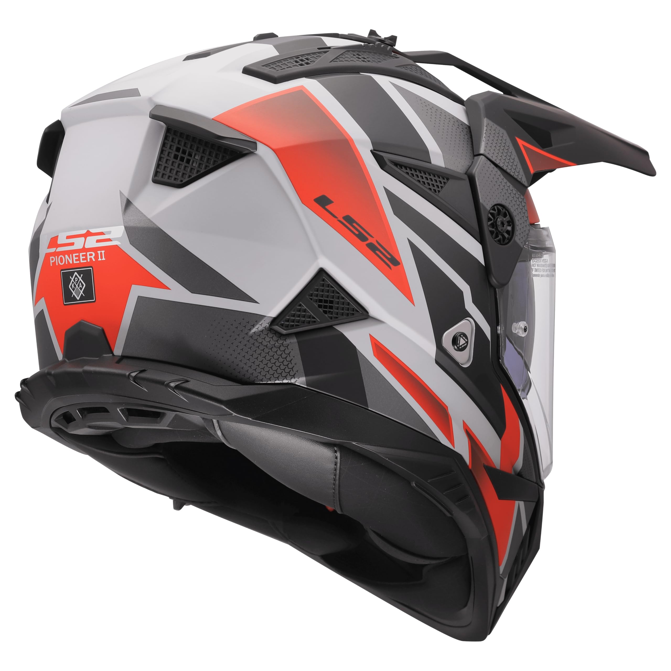 LS2, Casco Moto Cross PIONEER II BLOCK Grey Red, XS