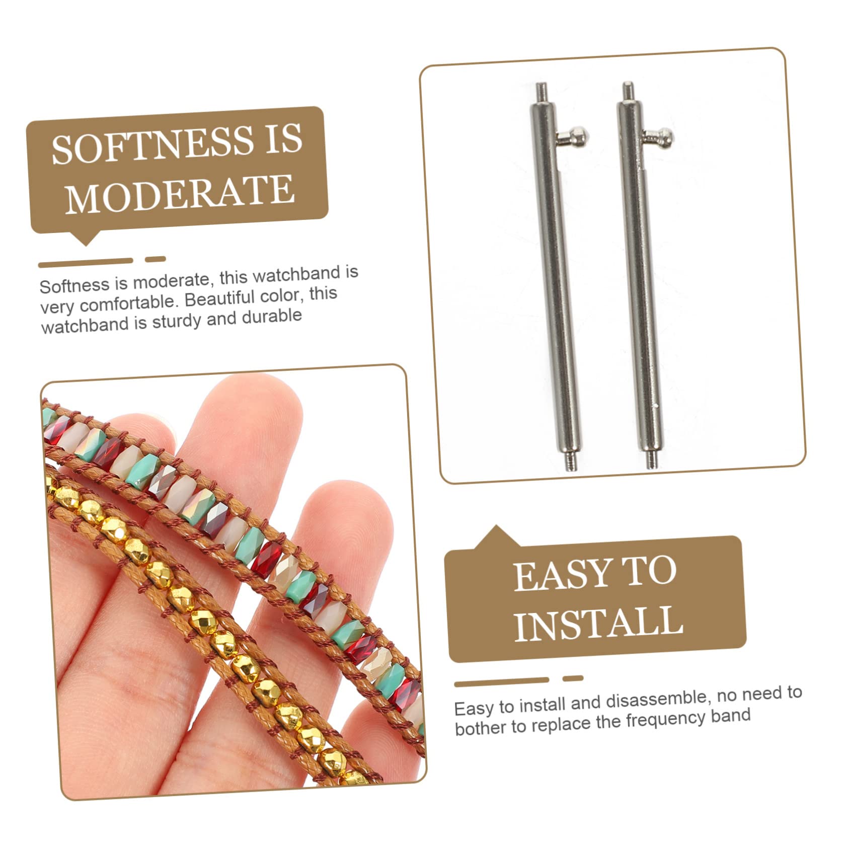 Gadpiparty 2 Pièces Bracelet Perlé Montre Bande Remplacer Montre Bande Bracelets De Pour Femmes Femmes Bracelets De Smartwatch Bandes De Remplacement Bracelet Pour Miss