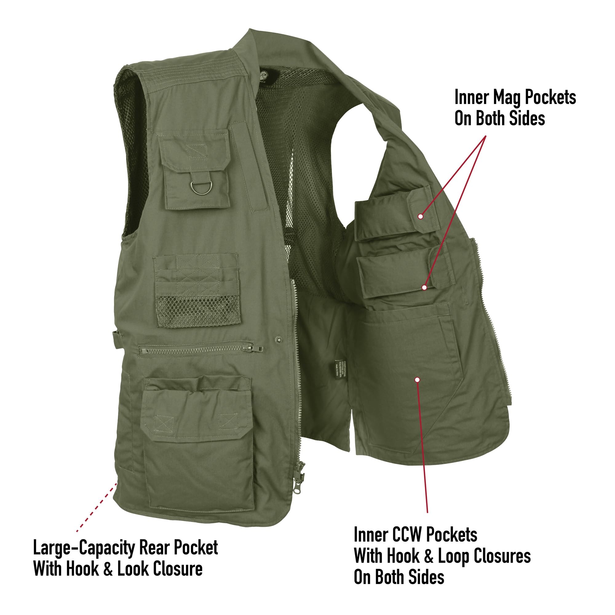 Rothco Plainclothes Conceal-ops Vest Gilet Homme