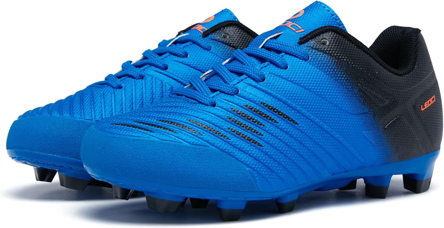 Soccer Shoes for Boys Pink Soccer Cleats Breathable Athletic Toddler Black Football Boots for Outdoor Indoor Soccer Shoes for Girls AG/FG