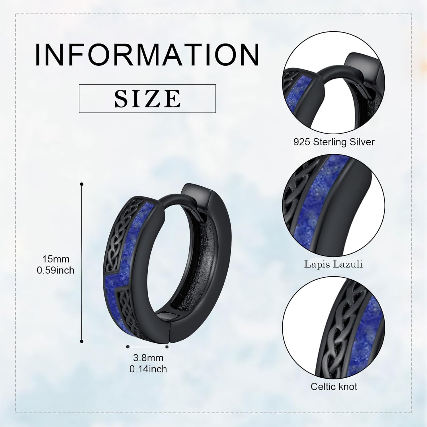 Hoop Earrings for Women Men 925 Sterling Silver Huggie Earrings Hypoallergenic Jewelry Gifts