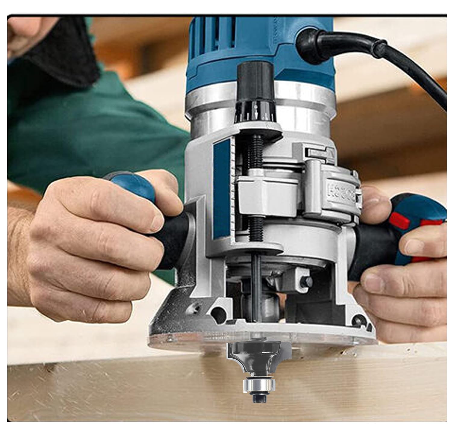 Snapklik.com : Roundover Router Bit Set 1/4 Shank By , 4pcs Router ...