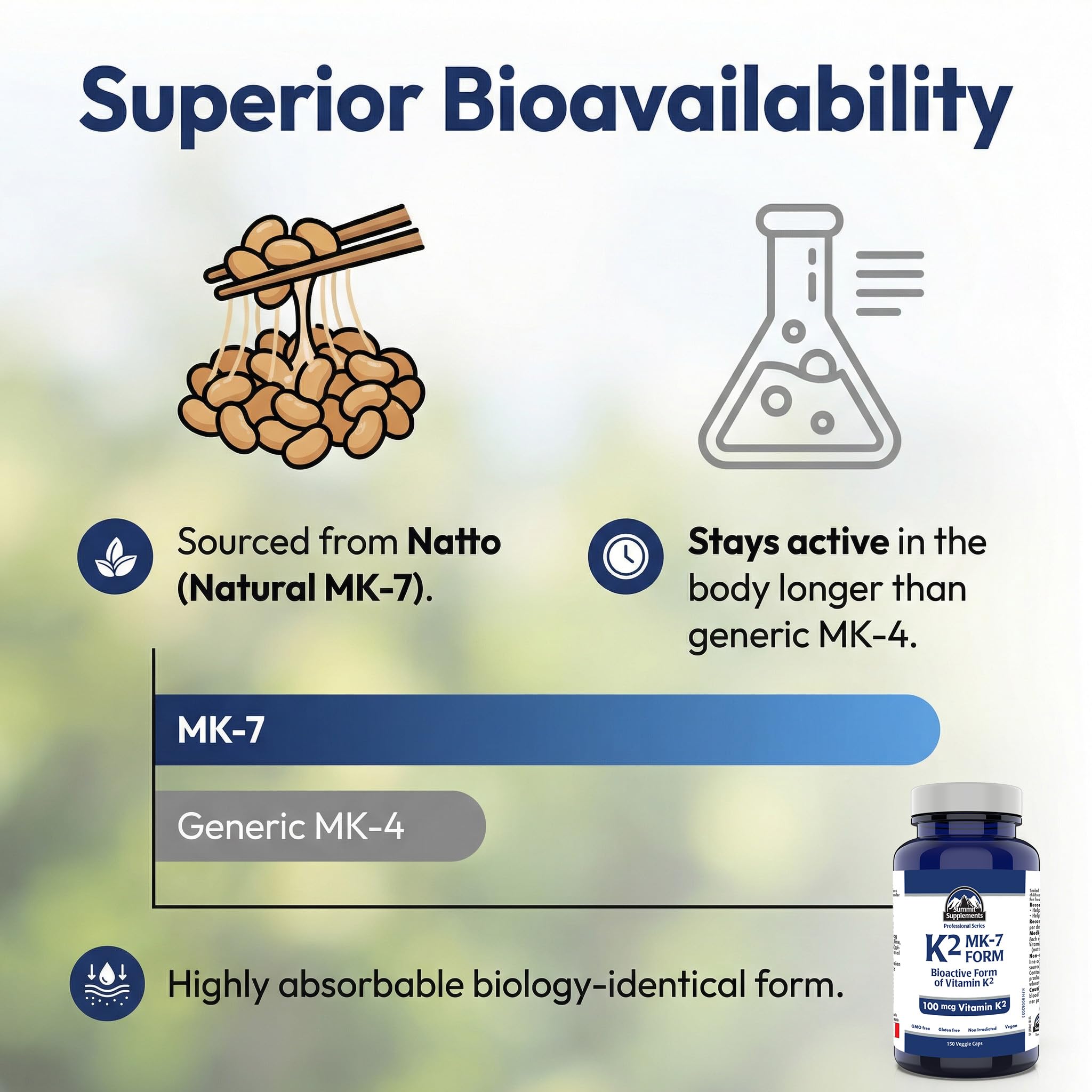 Summit Supplements Vitamin K2 MK-7 for Cardiovascular Support