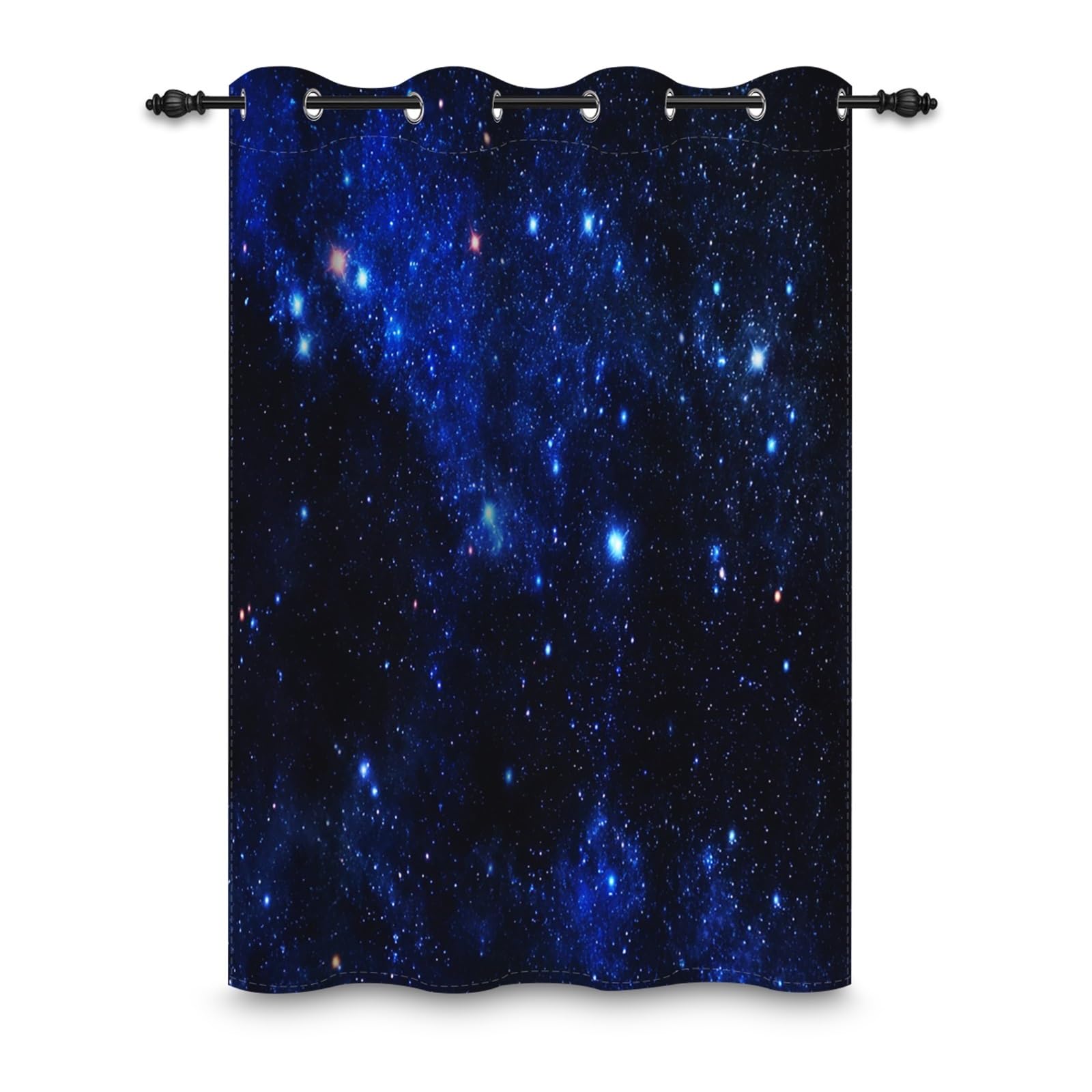 ggaimwf 107x160cm Cortina con Ojales Galaxy para Dormitorio Infantil Universo Espacio Cielo Estrellado Fantasía Separadores de ambientes Cortinas para Ventanas Sala de Estar,1 Panel Individual