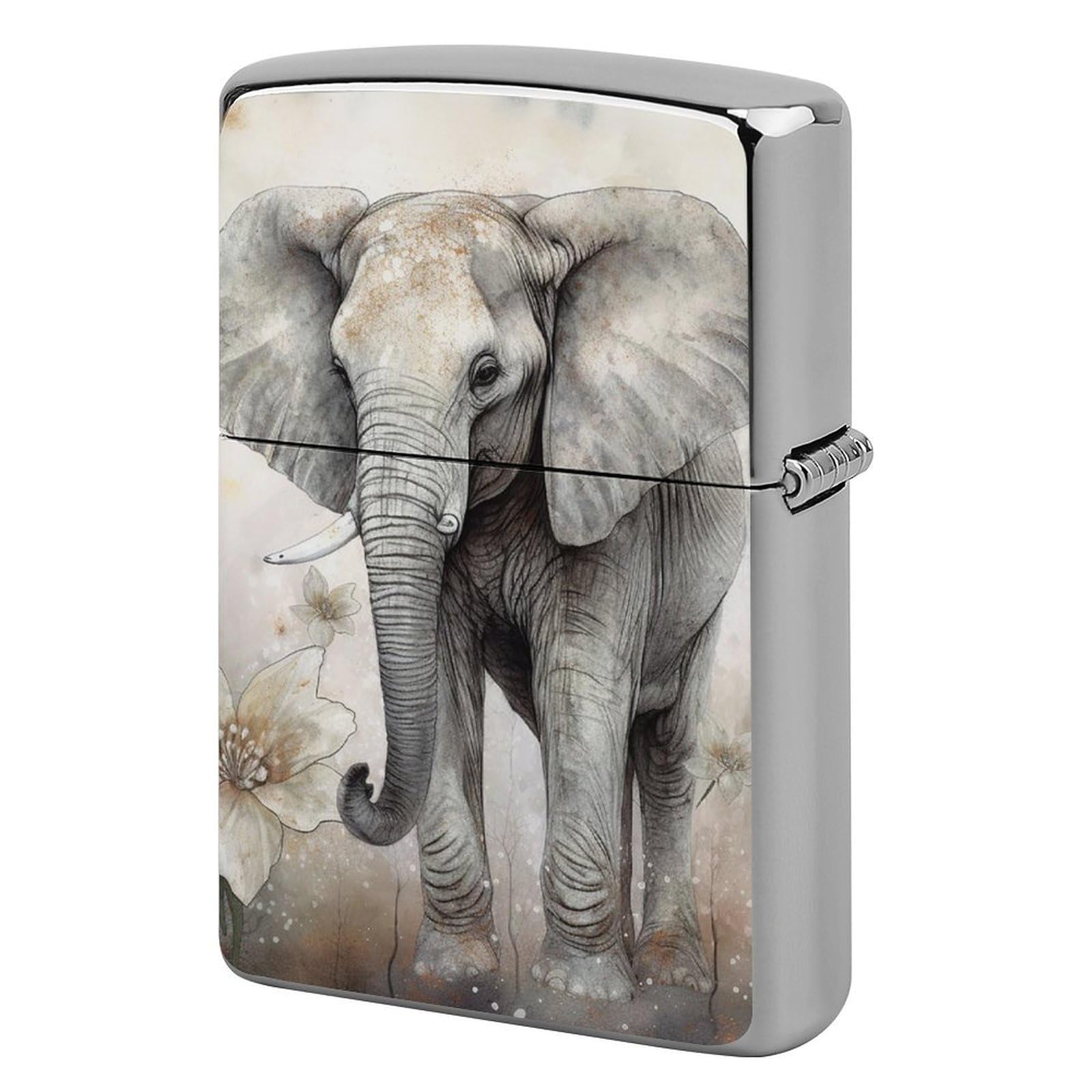 Animals Cute Elephant Lighter Case for Men, Personalized Lighter Cover for Valentine's Day Gifts, Flip-Top Lighters Shell for Outdoor, Portable Lighters Protective Sleeve