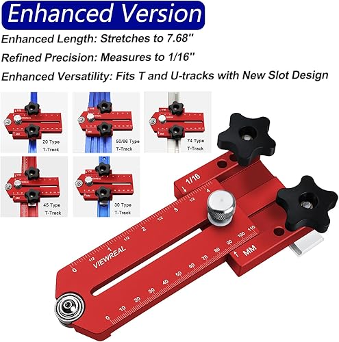 Miniatura 5 de Plantilla fina para sierra de mesa, accesorio de guía de valla extendida compatible con mesas de enrutador y sistemas de sierra, ideal para cortar