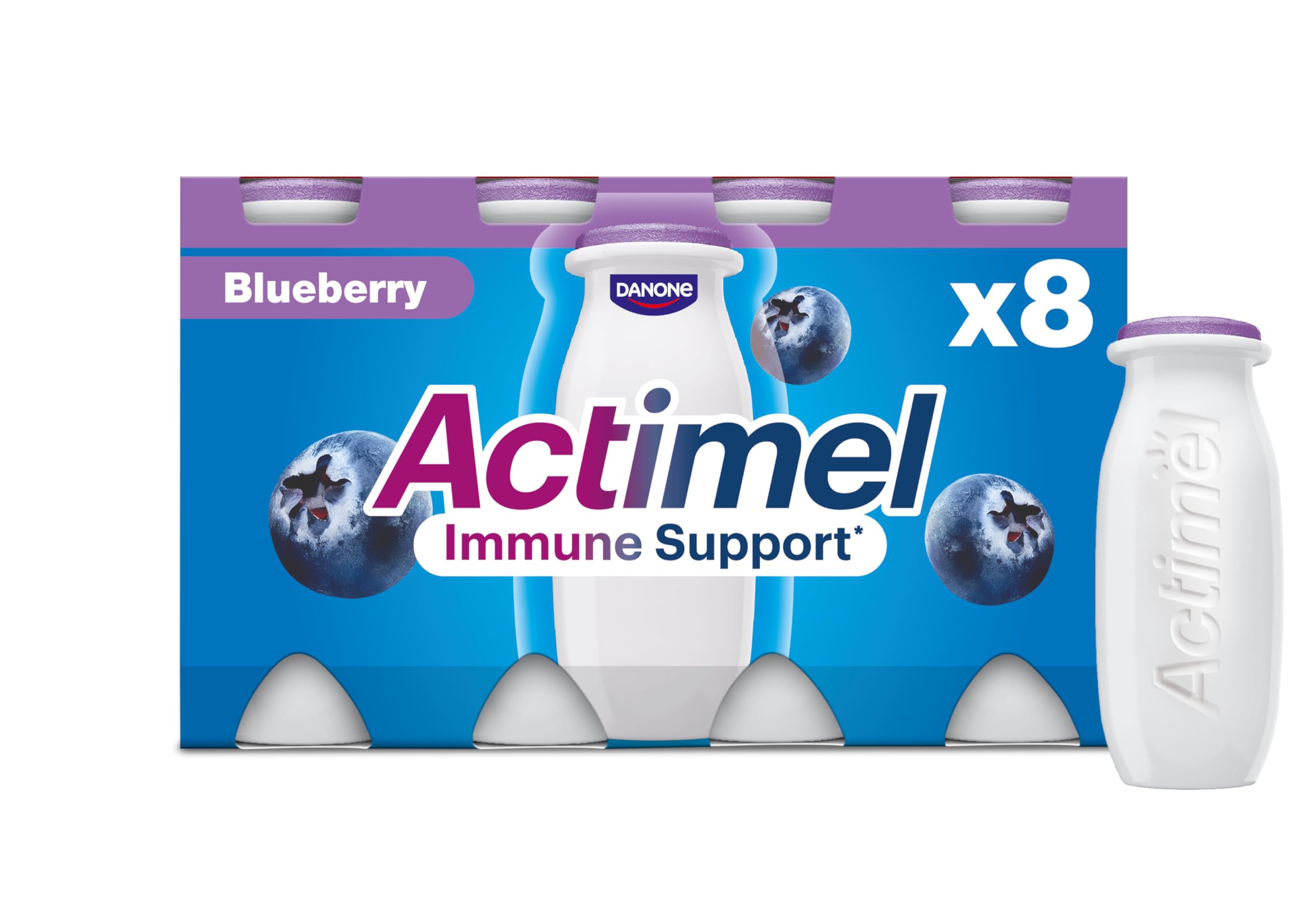 Actimel Blueberry Yoghurt Drink, 8x100g