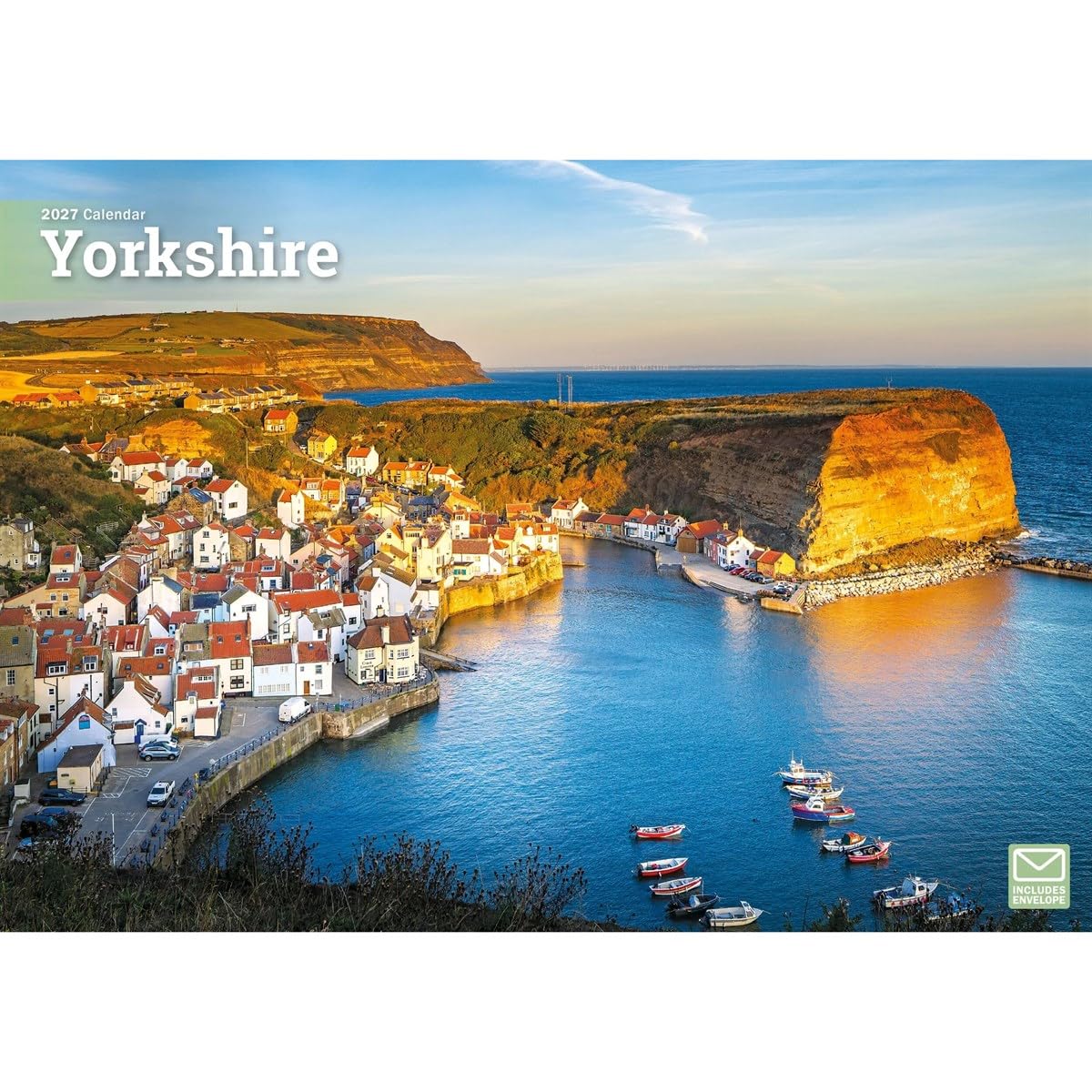 Carousel Worldwide Yorkshire 2027 Wall Calendar, A4 Format, 12-Month Monthly Calendar, Full-Color Yorkshire Photography