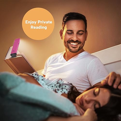 Miniatura 6 de 86lux Luz de libro, luces de lectura recargables para libros en la cama, lámpara LED ultraligera con clip con 3 colores ámbar y atenuación continua