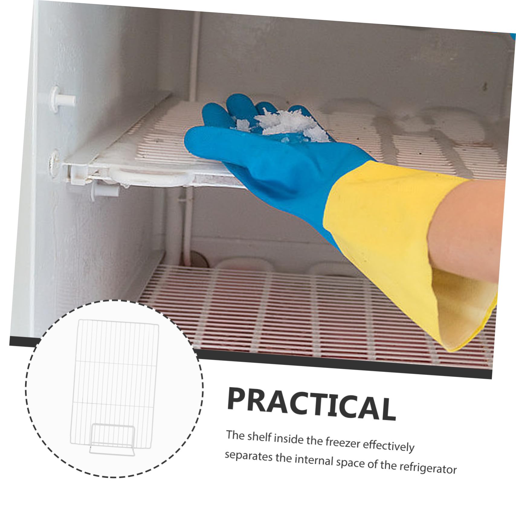 Separador de Congelador de Hierro Blanco para Refrigerador, 1 Pieza