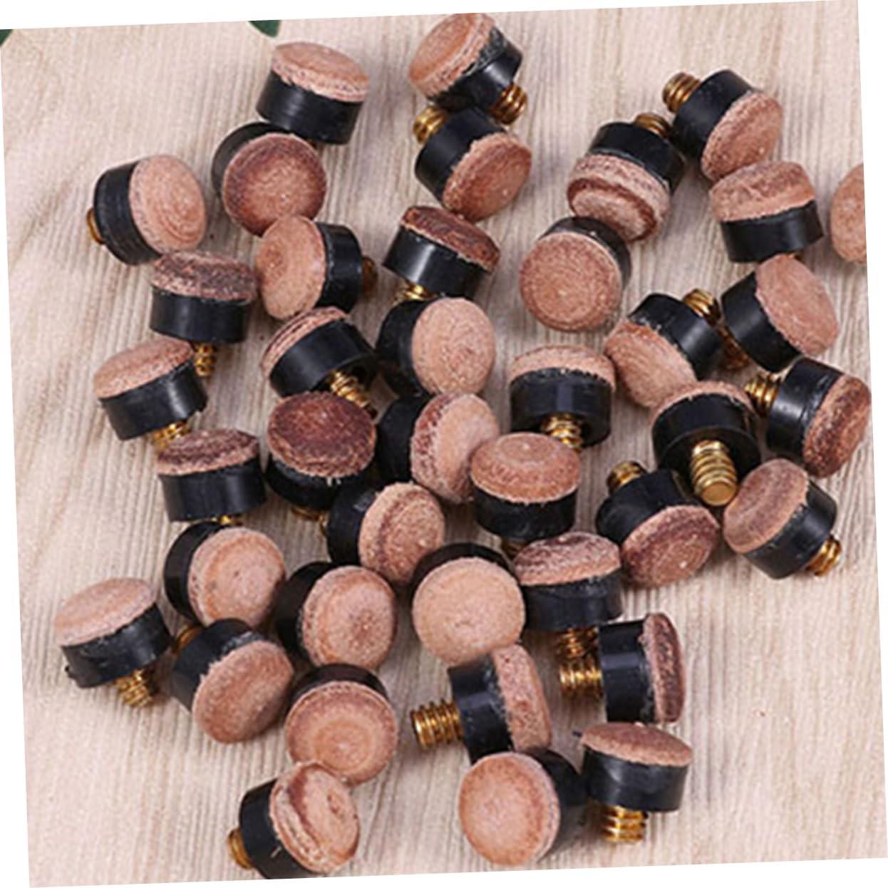 balacoo 160pcs Screw Billiard Cue Tips Leather Replacement Tips for Pool Sticks Essential Billiard Accessories for Players and Enthusiasts