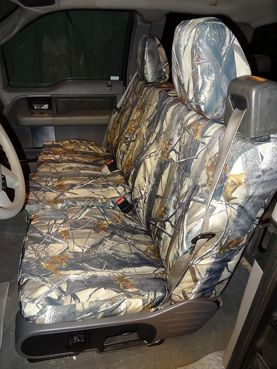 Durafit Seat Covers, F369-XD3-C, 2004-2008 Ford F150 Xcab, Front 40/20/40, Seat Belts Come from top of seat, NOT for Double CAB, XD3 Camo Waterproof Endura Fabric
