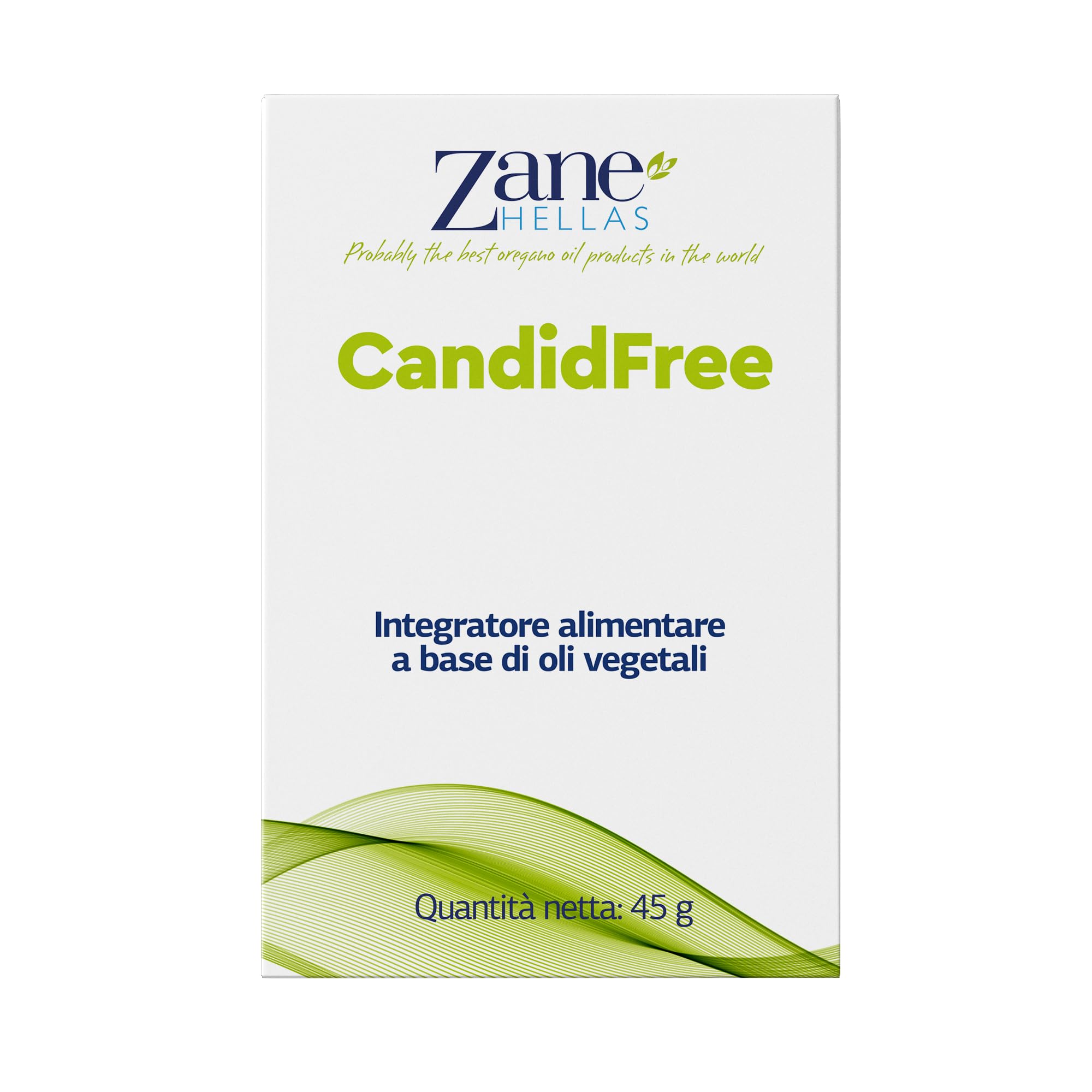 Zane Candidfree Softgels - Oregano Oil Power - Supporto Candida - Yeast Defense - Sostegno alla salute intestinale - Supporto alla flora intestinale - soluzione al 100% a base di erbe. 60 Softgels
