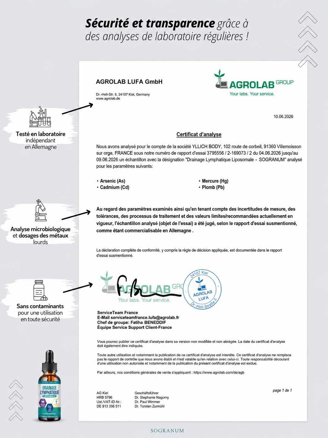 Drenaje linfático liposomal | Circulación sanguínea, flebitis, presión arterial | 11 plantas tradicionales (diente de león, bardana, equinácea) para la eliminación de toxinas | 60 ml