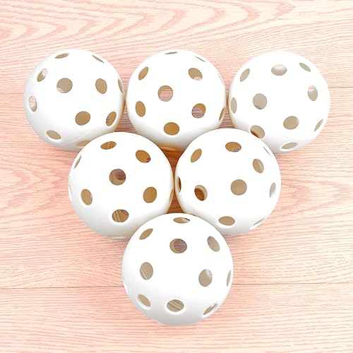 Vista 16 de Coopay Paquete de 12/50/100 pelotas de práctica de béisbol, bolas de entrenamiento de plástico, bolas de sóftbol huecas ligeras con una bolsa