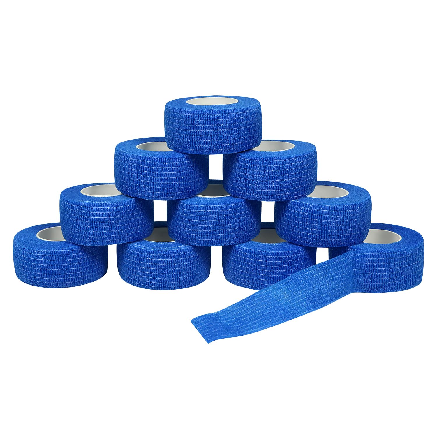 QiGui 10 rollen vingerpflasters zelfhechtend verband elastisch verband 2,5 cm x 4,5 m waterdicht zelfklevend hechtverband cohesive fixeerverband pleisterverband huisdier vet wrap voor eerste hulp