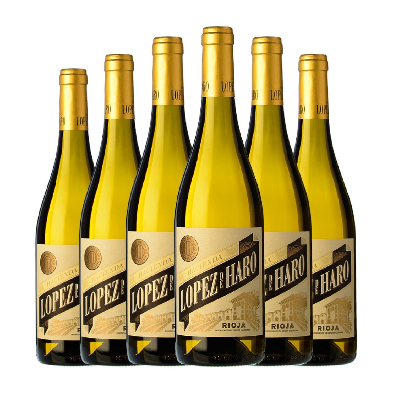 Hacienda López de Haro Barrica Viura Rioja Crianza 75 cl Vino blanco (Caja de 6 Botellas de 75 cl)