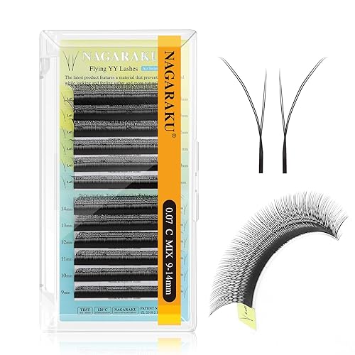 Miniatura 172 de NAGARAKU YY Extensiones de Pestañas de Alta Capacidad 54 Filas 0.07 D Rizado 7-15mm Longitud Mixta Suministros Y Pestaña 4D Volumen Ruso Cruzado YY