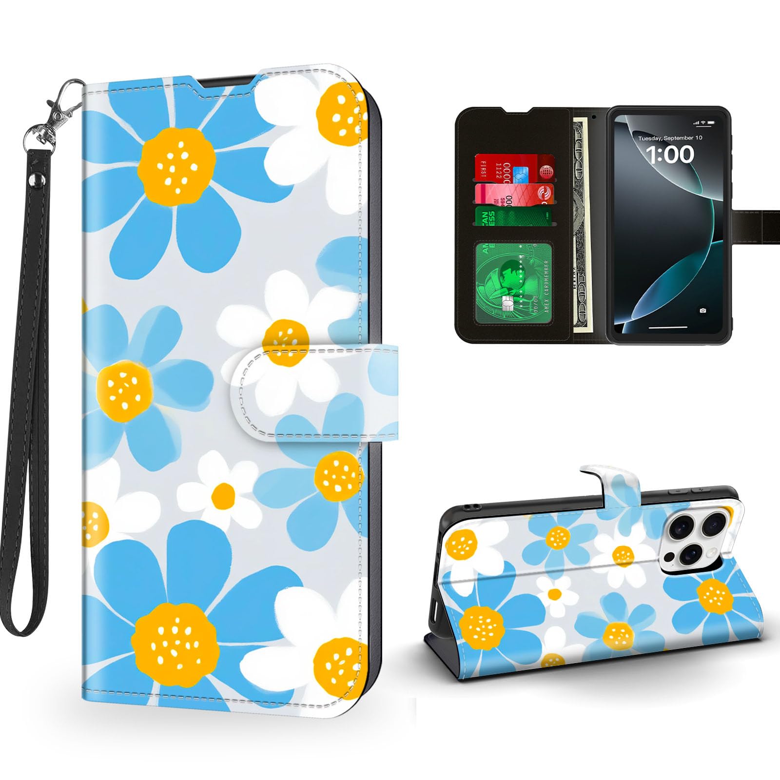 Amazon.com: ETLKJVBL for iPhone 16 Pro Max Case Wallet with Card