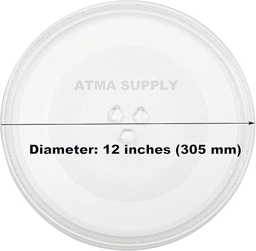 Miniatura 2 de W10337247 Reemplazo de placa de microondas de 12 pulgadas compatible con bandeja giratoria de vidrio Whirlpool que reemplaza W11367904 W11291538