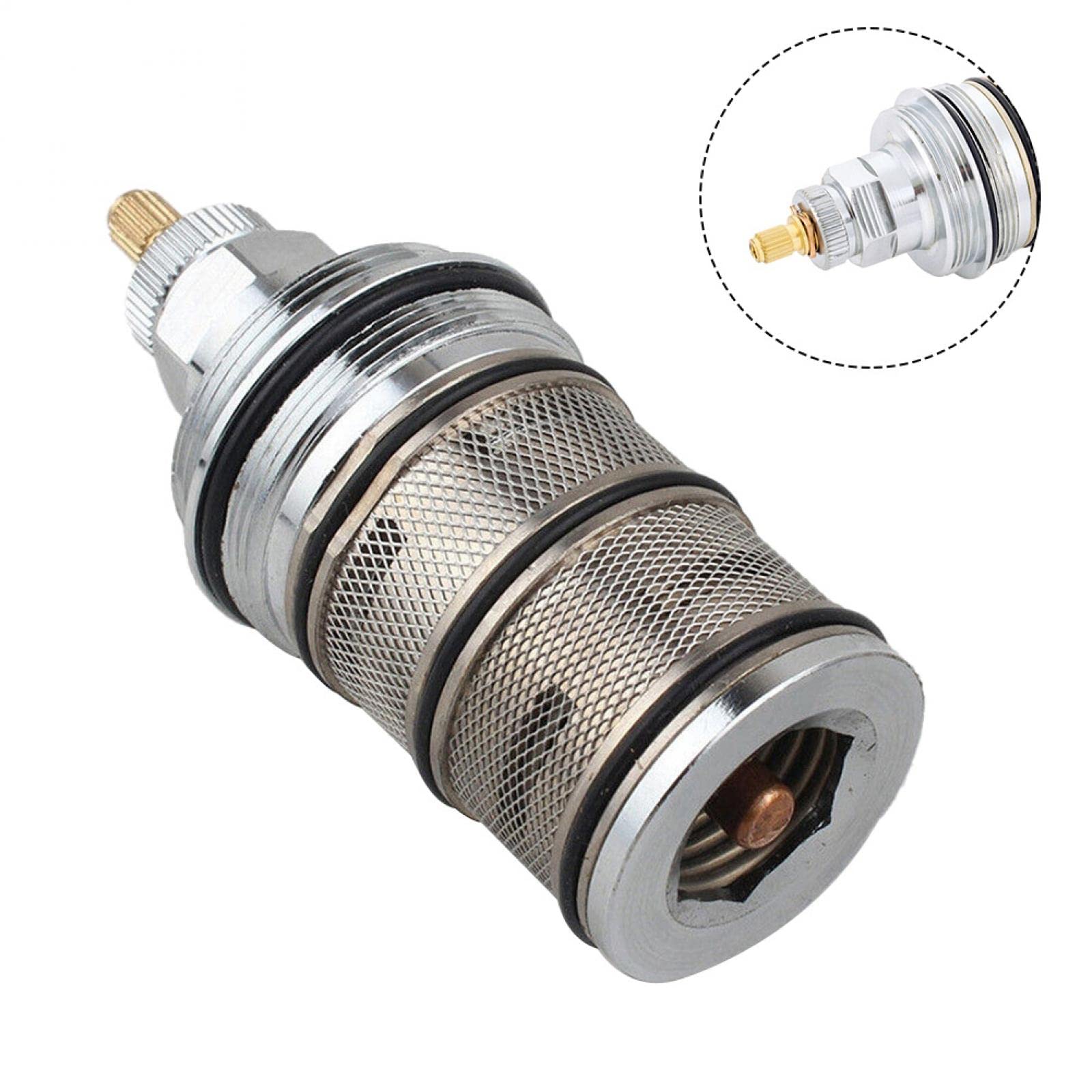 RANRAO Cartucho termostático para grifo, carrete de válvula termostática de baño, cartucho de grifo de latón GP0000250