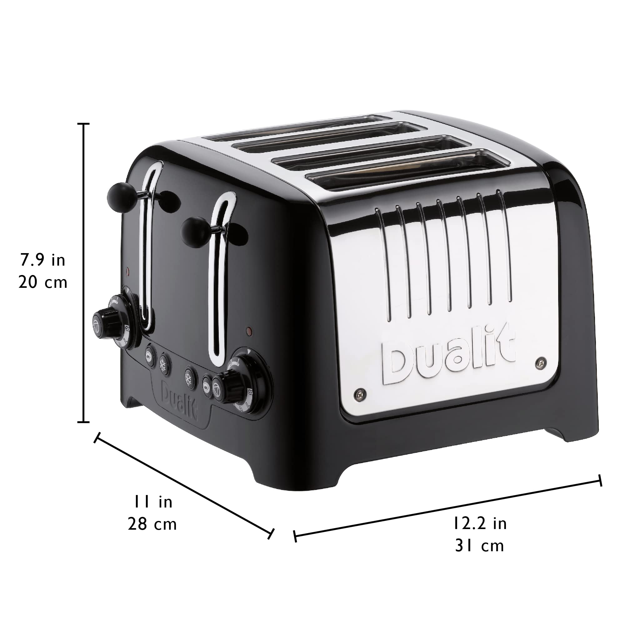 Grille-pains 4 Fentes 2200w Noir - 46225