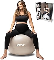 Vista 18 de BABYGO Pelota de Parto – Juego de pelota y libro de yoga para embarazo, trabajo de parto y ejercicio con enfoque en trimestres, fisioterapia