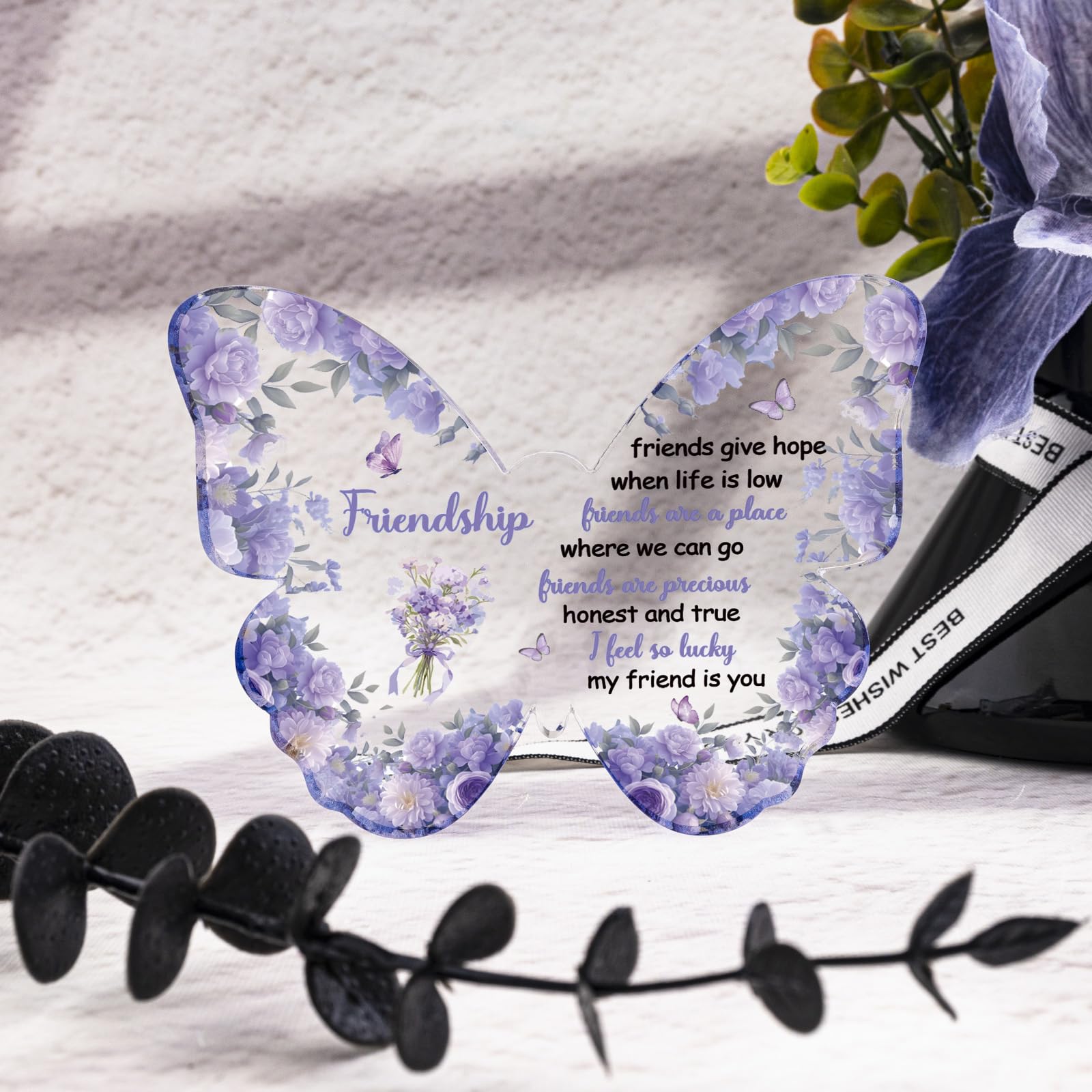 Friendship Gifts for Women Best Friend Birthday Gifts for Women Friendship Special Bestfriend Gift Ideas for Friend Female Besties Unique Butterfly Gift for Friends Female