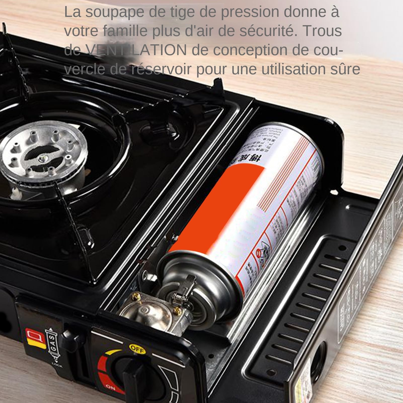 Hornillo portátil para camping Equipo Quemador Supervivencia Con Encendido | Hornillo portátil Para Camping Aire Libre Senderismo Mochilero Pesca Parque Picnic Viaje Por Carretera