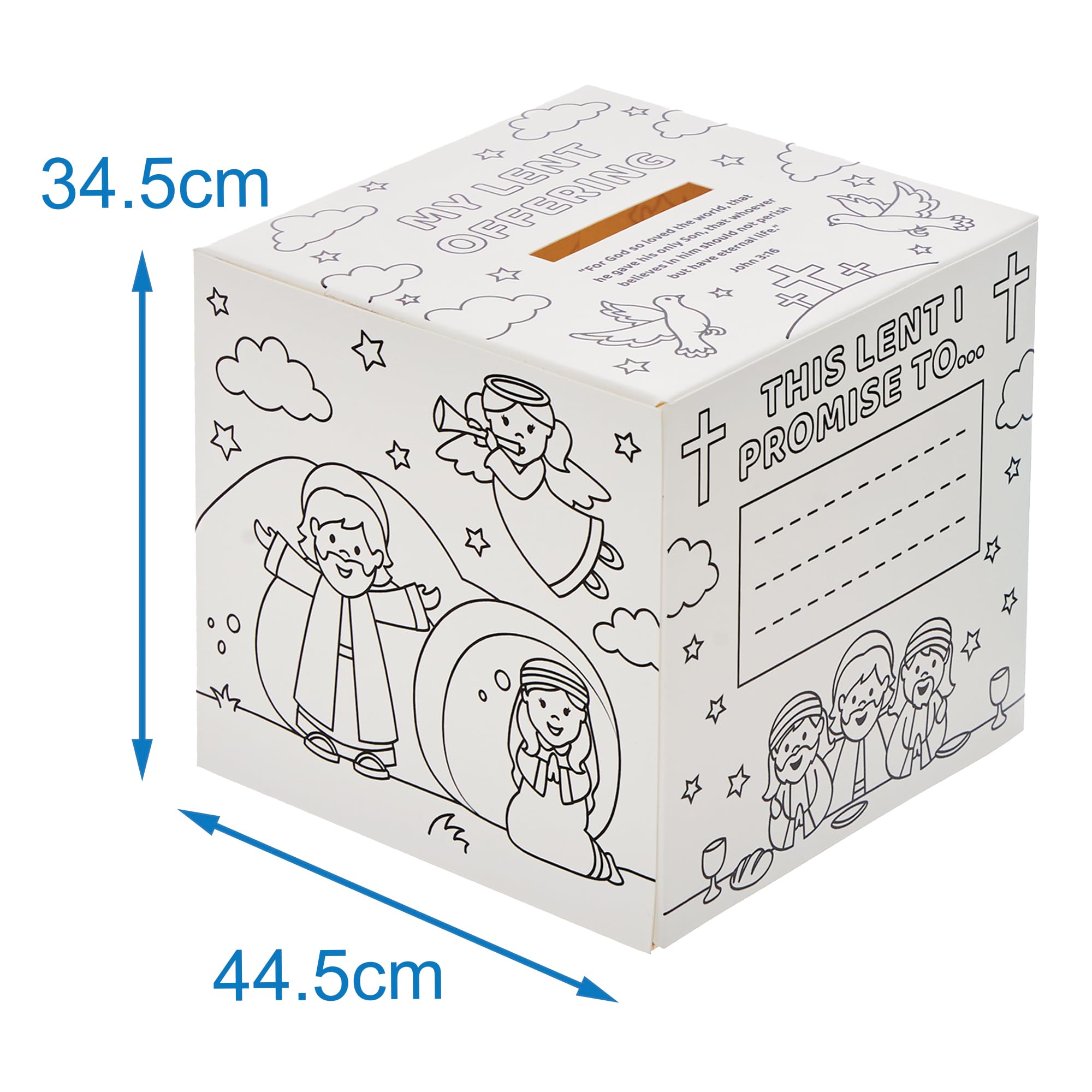 Baker Ross FN396 My Lent Colour-in Donation Box - Pack of 4, Easter Arts and Crafts for Kids - Image 4