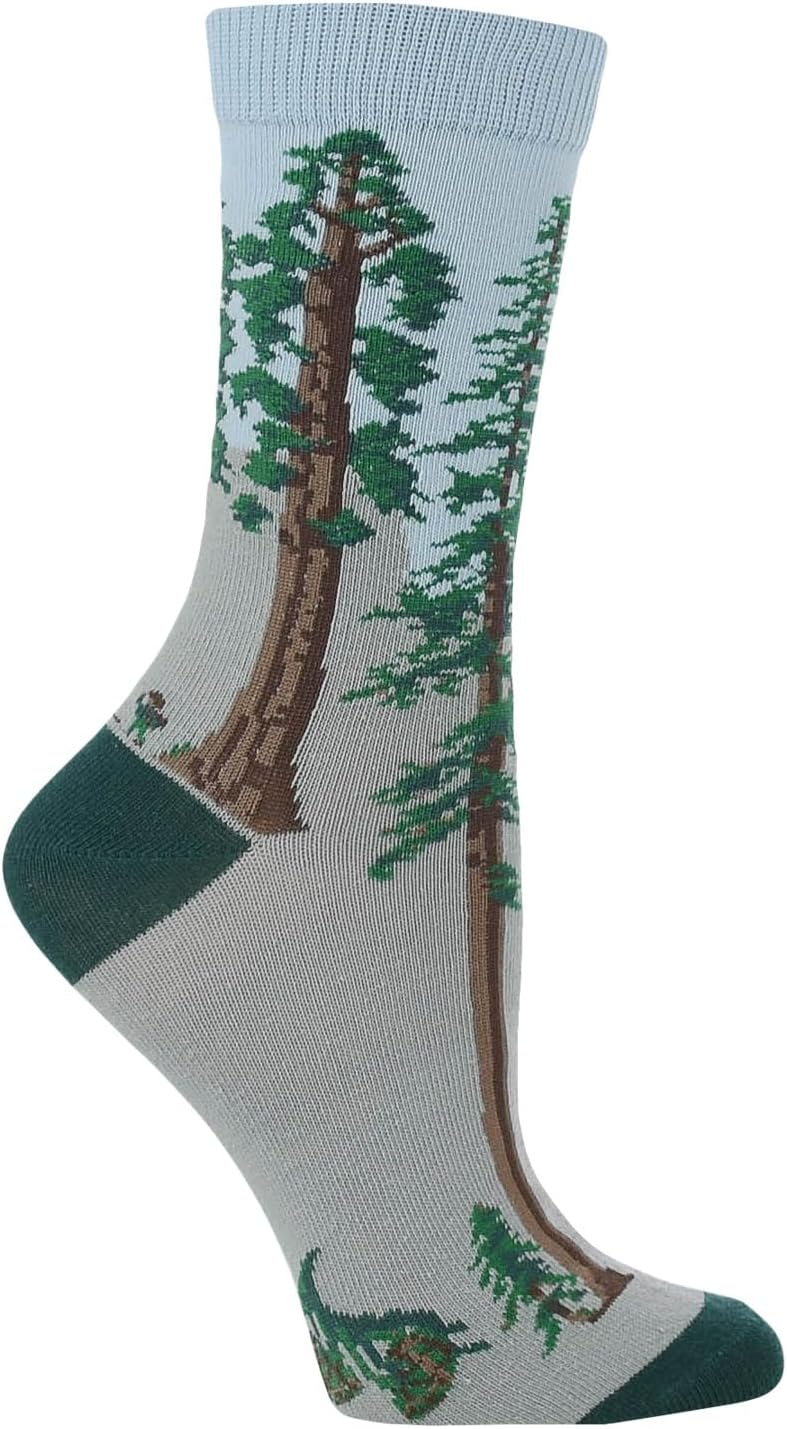 WHD Conifer Spruce Tree Crew Socks for Women & Men | Fun Outdoors Socks, Nature Lover Gift - Image 3