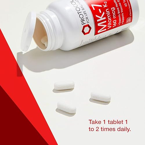 Miniatura 4 de Protocol MK-7 Vitamina K2 160mcg - Suplemento VIT K - MK-7 Vitamina K2 Life Balance - Apoya la salud ósea y elasticidad vascular* - Sin OMG y vegano