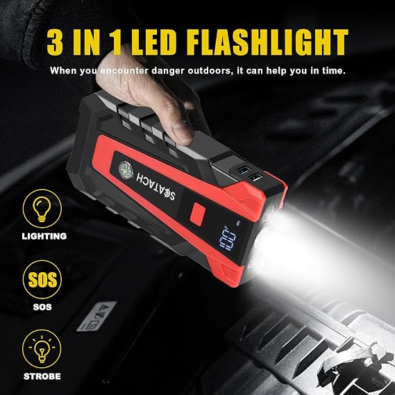 Scatach 5000A Jump Starter, 12V Jump Starter Battery Pack Portable