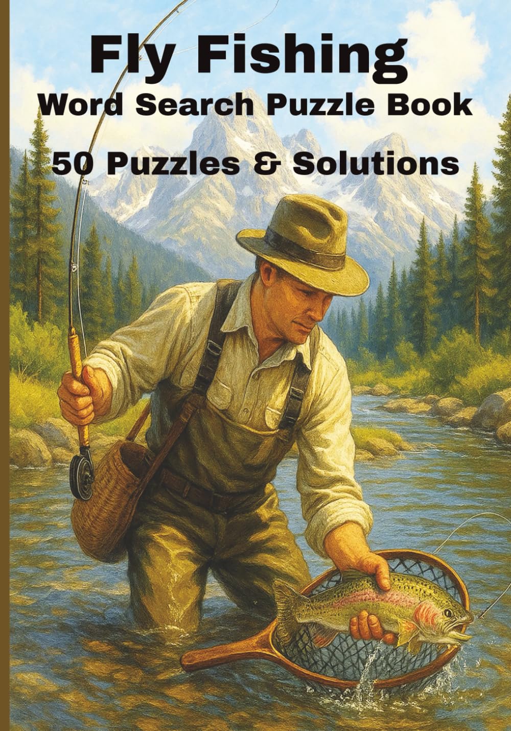 Fly Fishing Word Search Puzzle Book: 750 Unique Words Across 50 Themed Puzzles for Anglers, Nature Lovers & Outdoor Enthusiasts