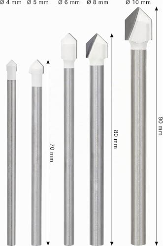 Bosch Accessories Professional 5 pièces Jeu de forets pour carrelage Set CYL-9 SoftCeramic (pour les carreaux de céramique tendres, Ø 4-10 mm, accessoires perceuses) Gris - 3