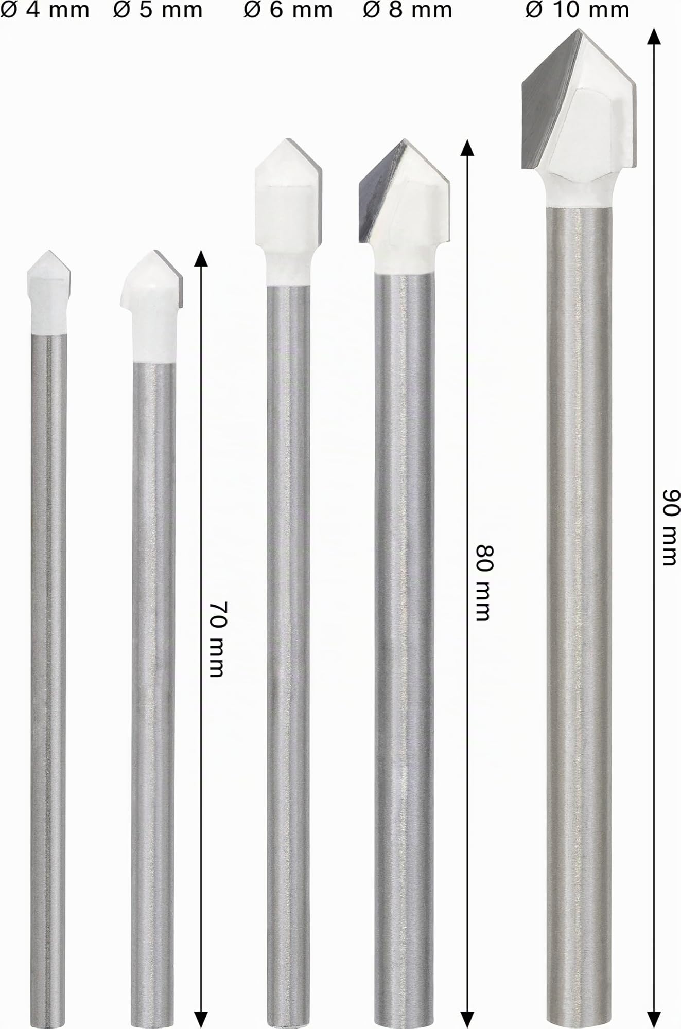 Bosch Professional Set de forets pour carrelage CYL-9 SoftCeramic Ø 4-10 mm gris