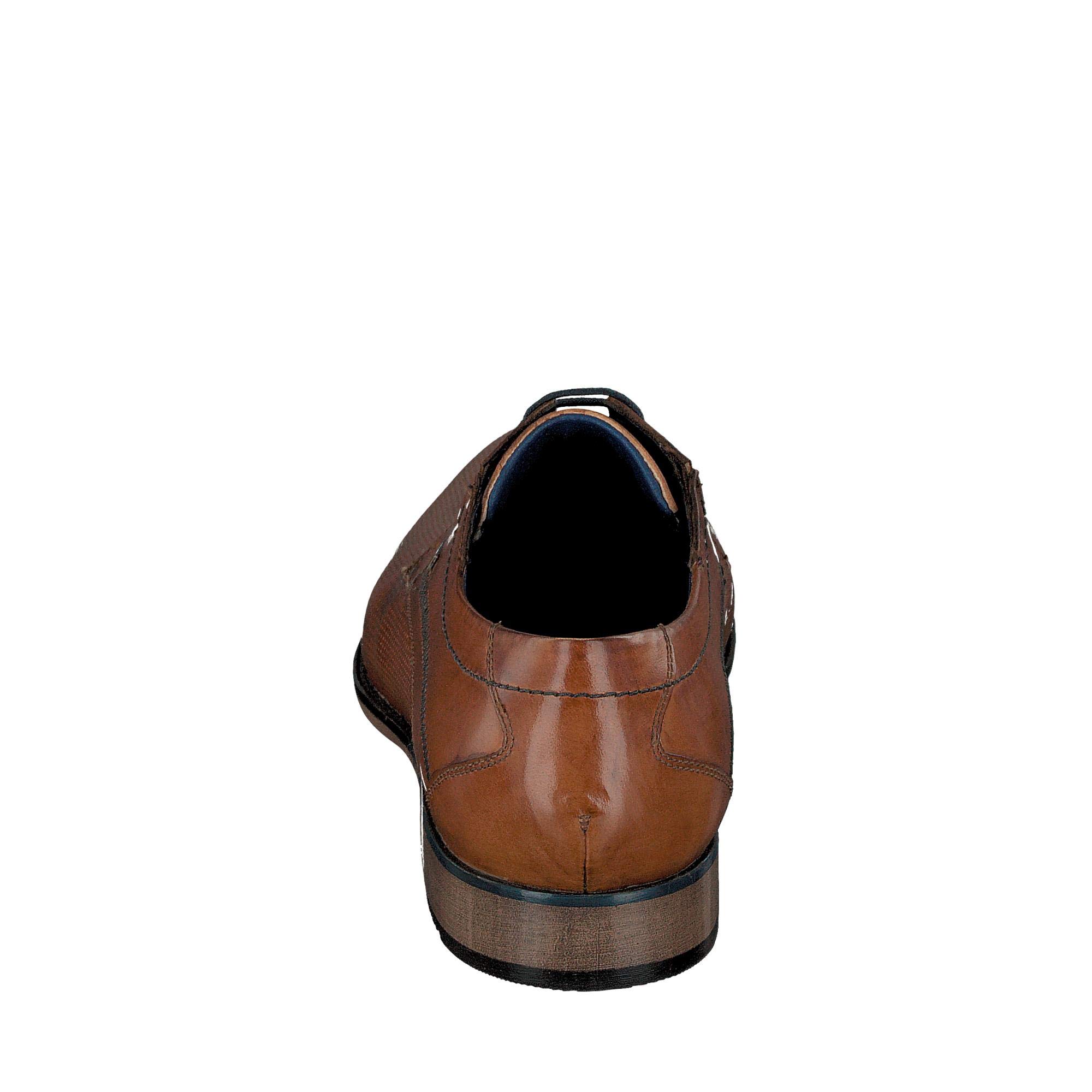Bugatti Chaussure Basse Business en Cuir, Derby avec Finition À la Main et Perforation DerbysHomme