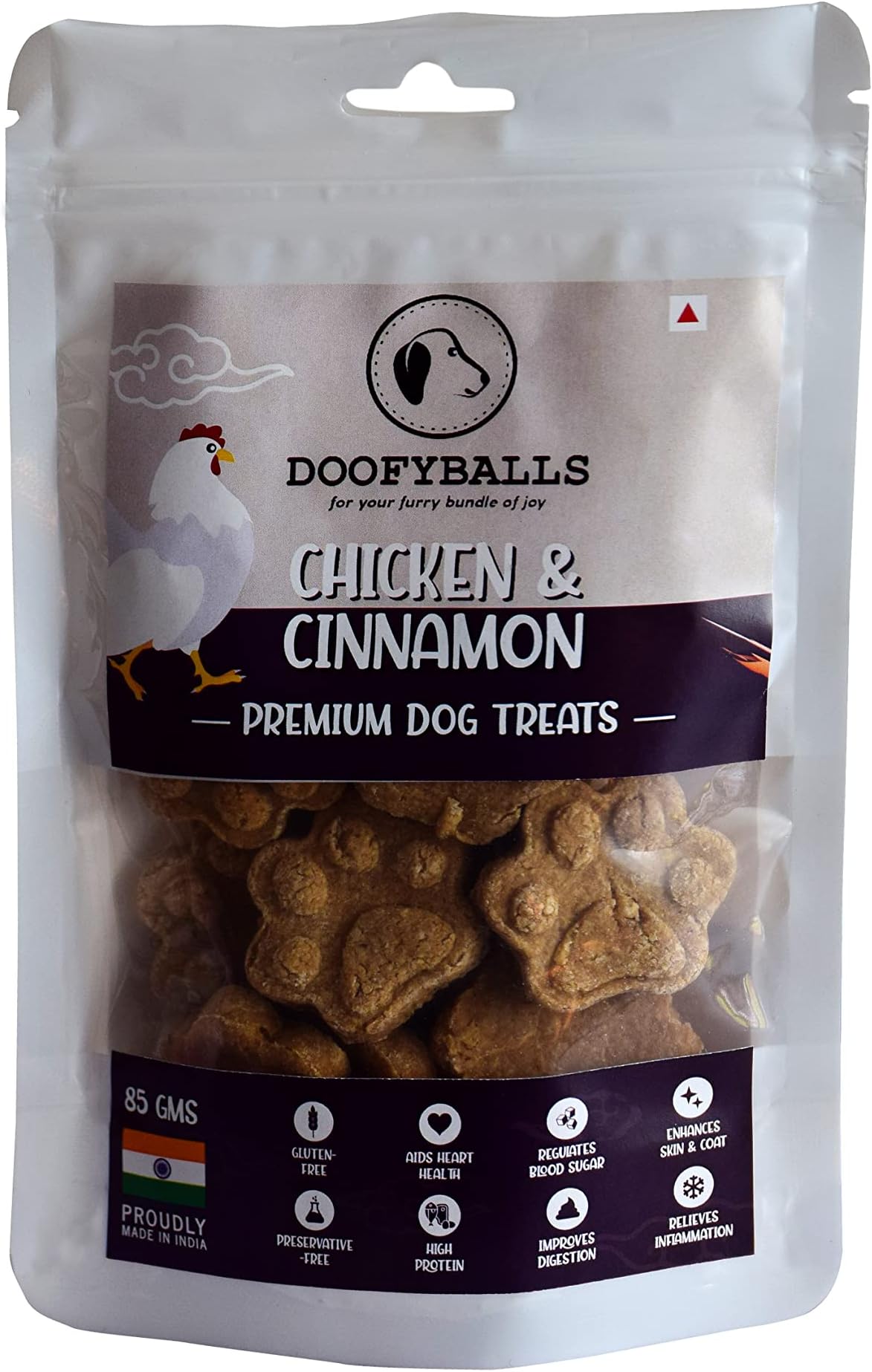 Chicken & Cinnamon Treats Stick For Pets - Natural Treats For Adult Dogs And Puppies - Nutritious Ingredient Treats - Chicken Treats For Dogs (85 Grams)