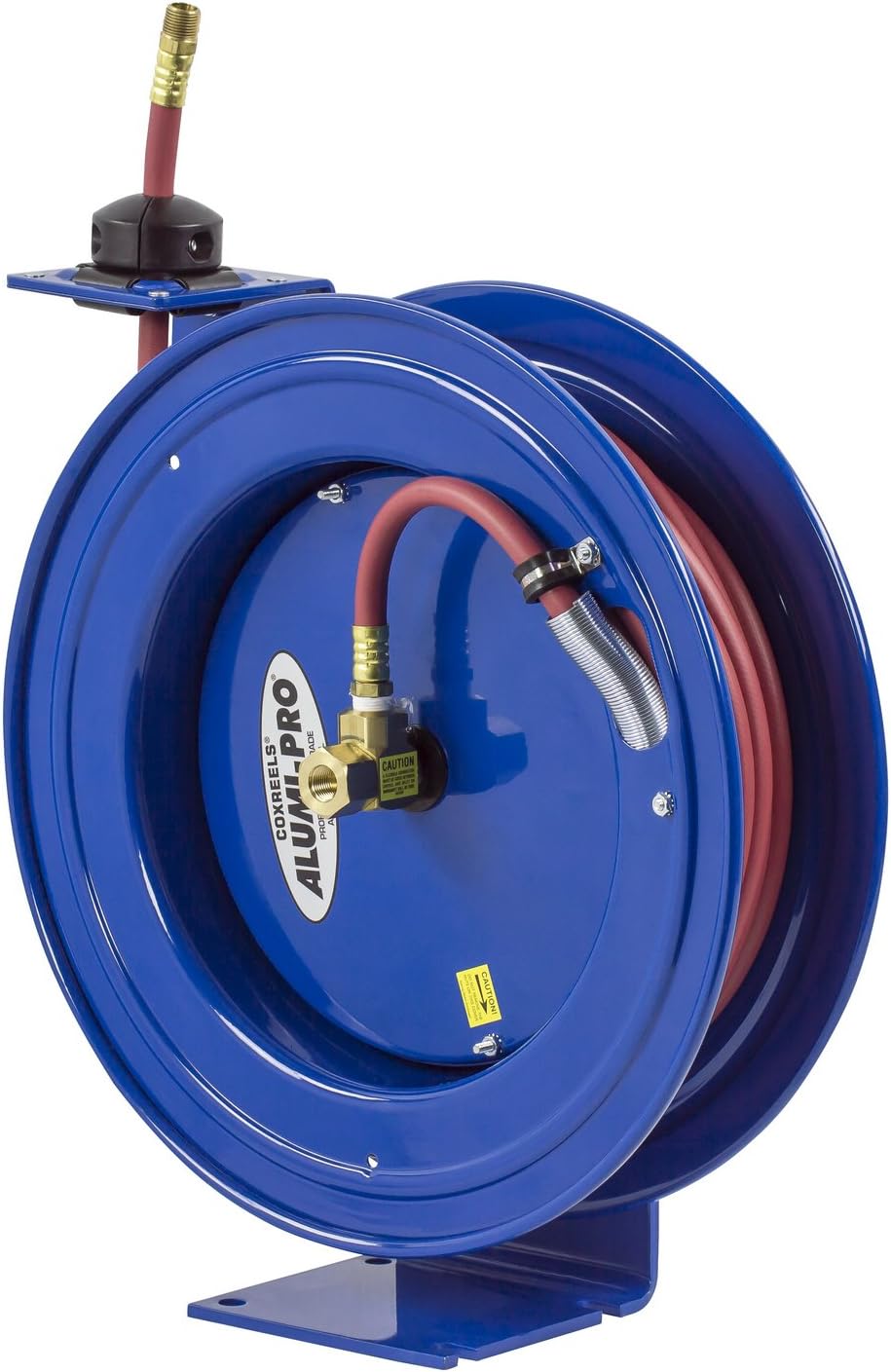 Coxreels P-LP-430-AL Spring Rewind Hose Reel for air/water: 1/2" I.D., 30' hose capacity, , 300 PSI