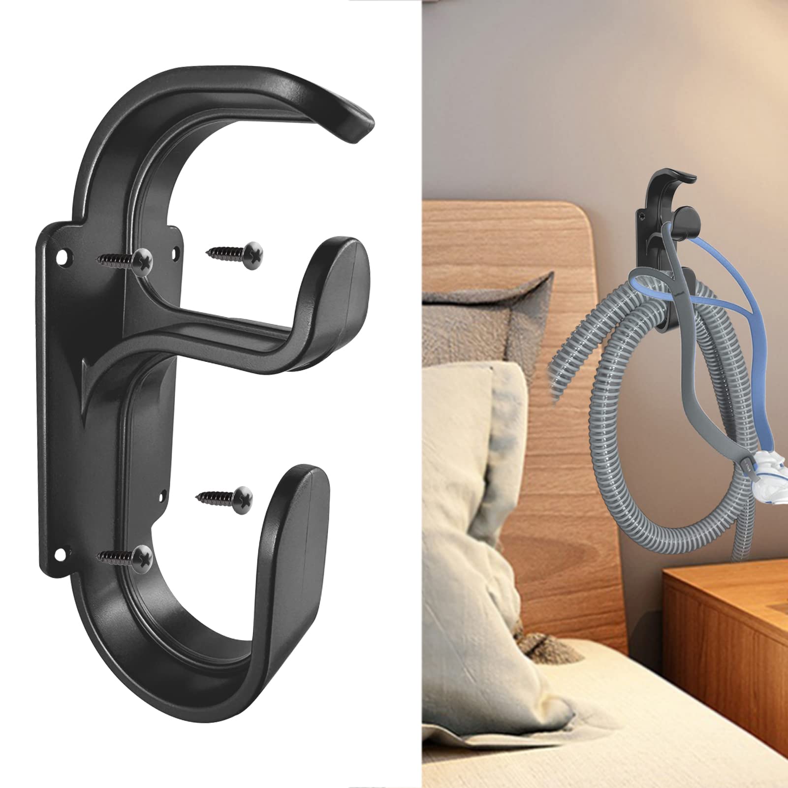 CPAP Hose Hanger with Anti-Unhook Feature - CPAP Mask Hook and CPAP Tube Holder - CPAP Supplies Organizer,Avoids CPAP Hose Tangle and Allows You to Sleep Better