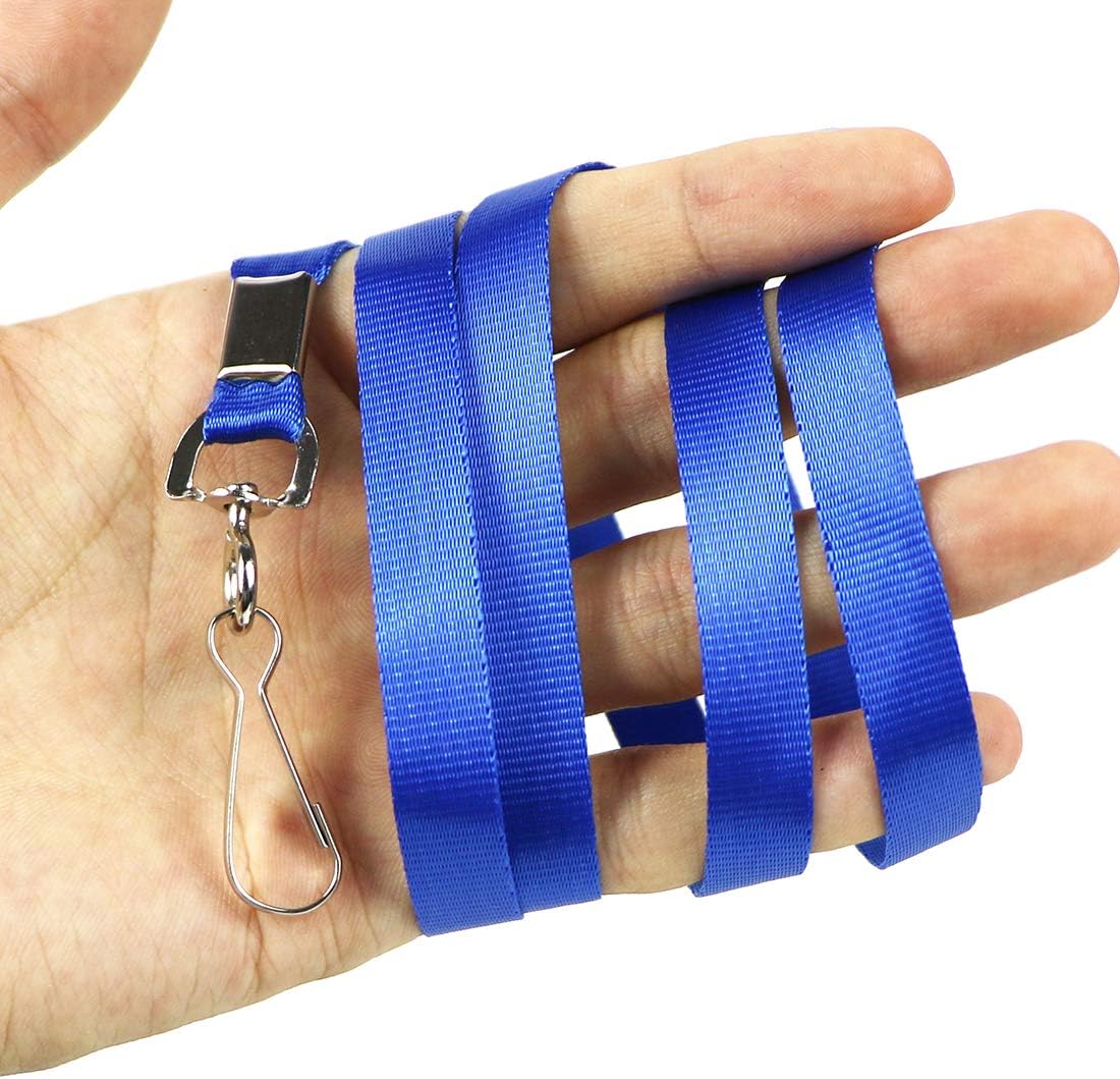 Bird Fiy Bulk Blue Lanyards for Id Badges Nylon Neck Flat Lanyard for ID Name Badge Holder/Name Tag - Image 4